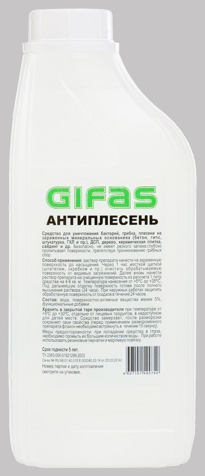 Готовый раствор GIFAS АНТИПЛЕСЕНЬ 1 л