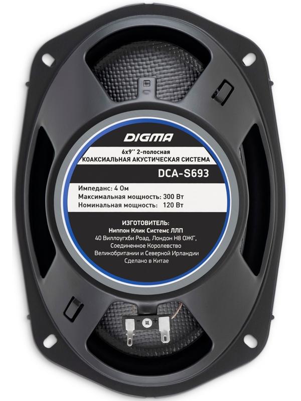Акустическая система Digma DCA-S693 15х23 см, RMS 140Вт, MAX 300Вт, 3х полосные, набор 2 шт