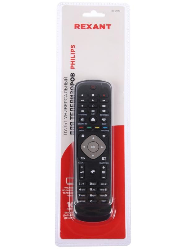 Пульт ДУ REXANT, для ТВ Philips, универсальный, черный