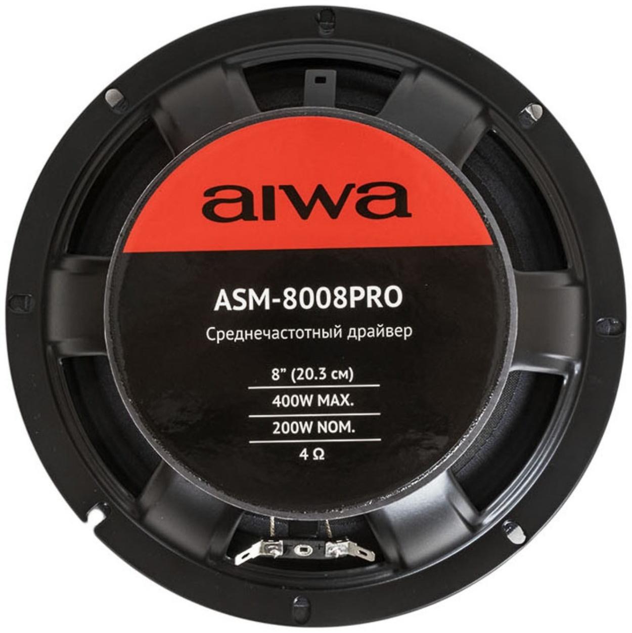 Акустическая система AIWA ASM-8008PRO, d=20,3 см, 400 Вт, набор 2 шт
