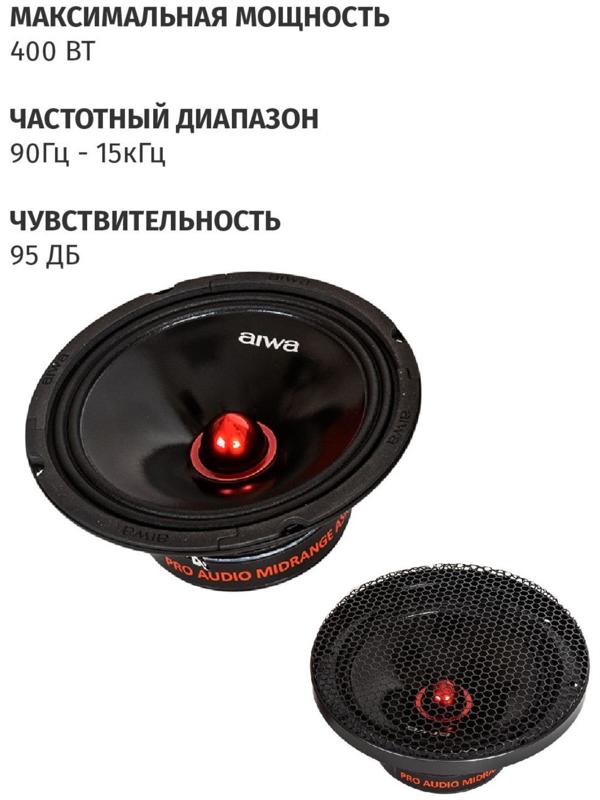 Акустическая система AIWA ASM-8008PRO, d=20,3 см, 400 Вт, набор 2 шт