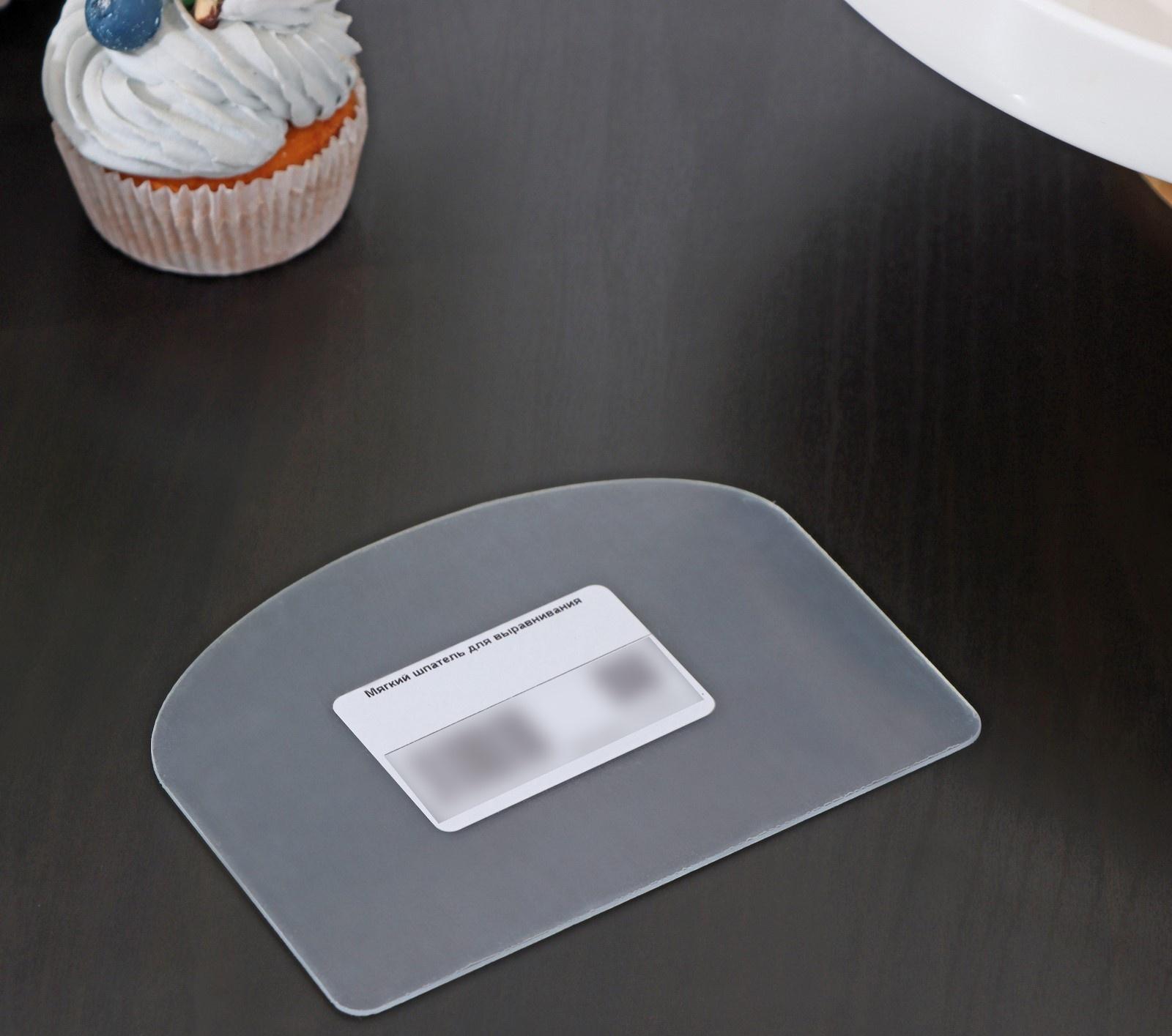 Шпатель кондитерский для выравнивания из оргстекла, 10×13×0,1 см, цвет прозрачный