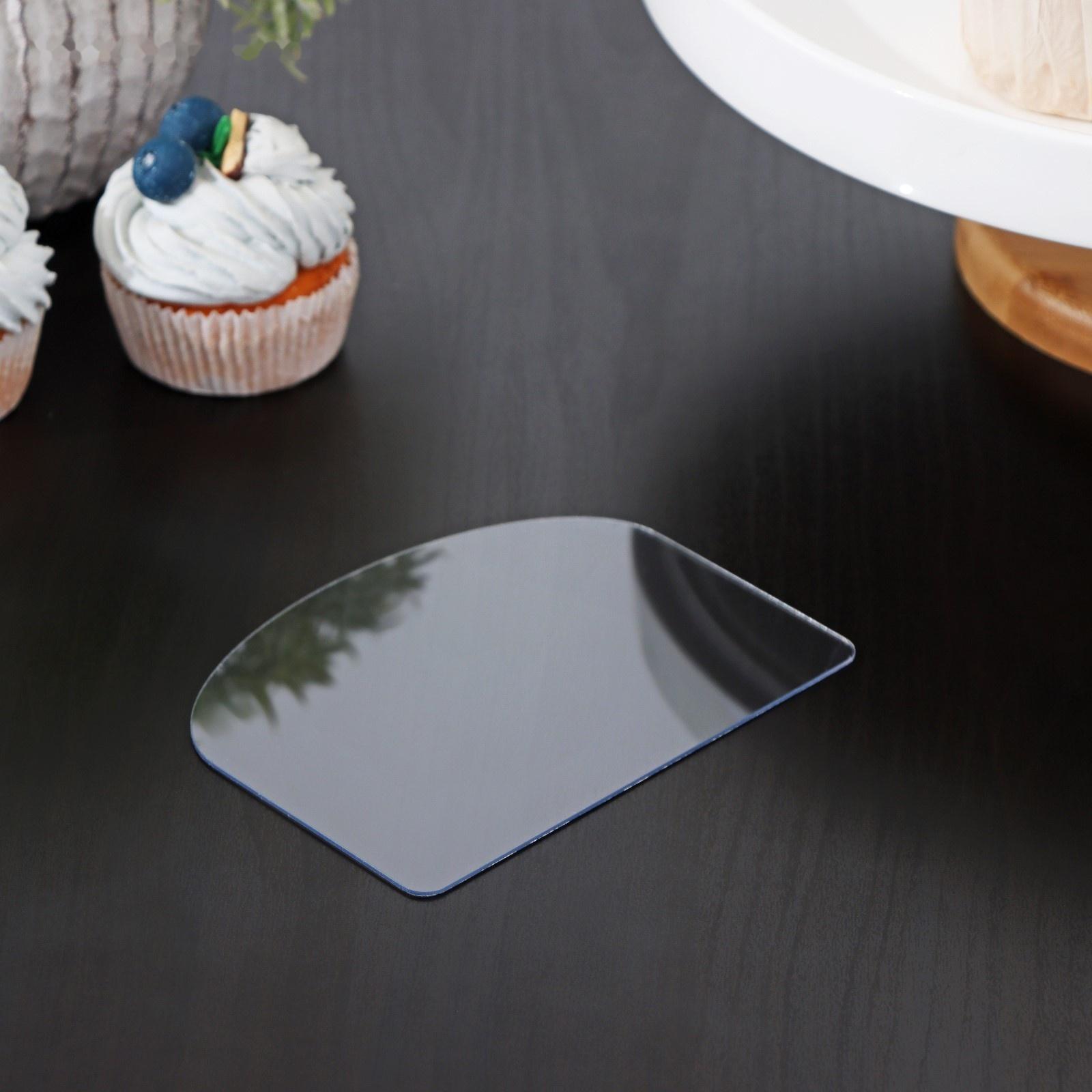 Шпатель кондитерский для выравнивания из оргстекла, 10×13×0,1 см, цвет прозрачный