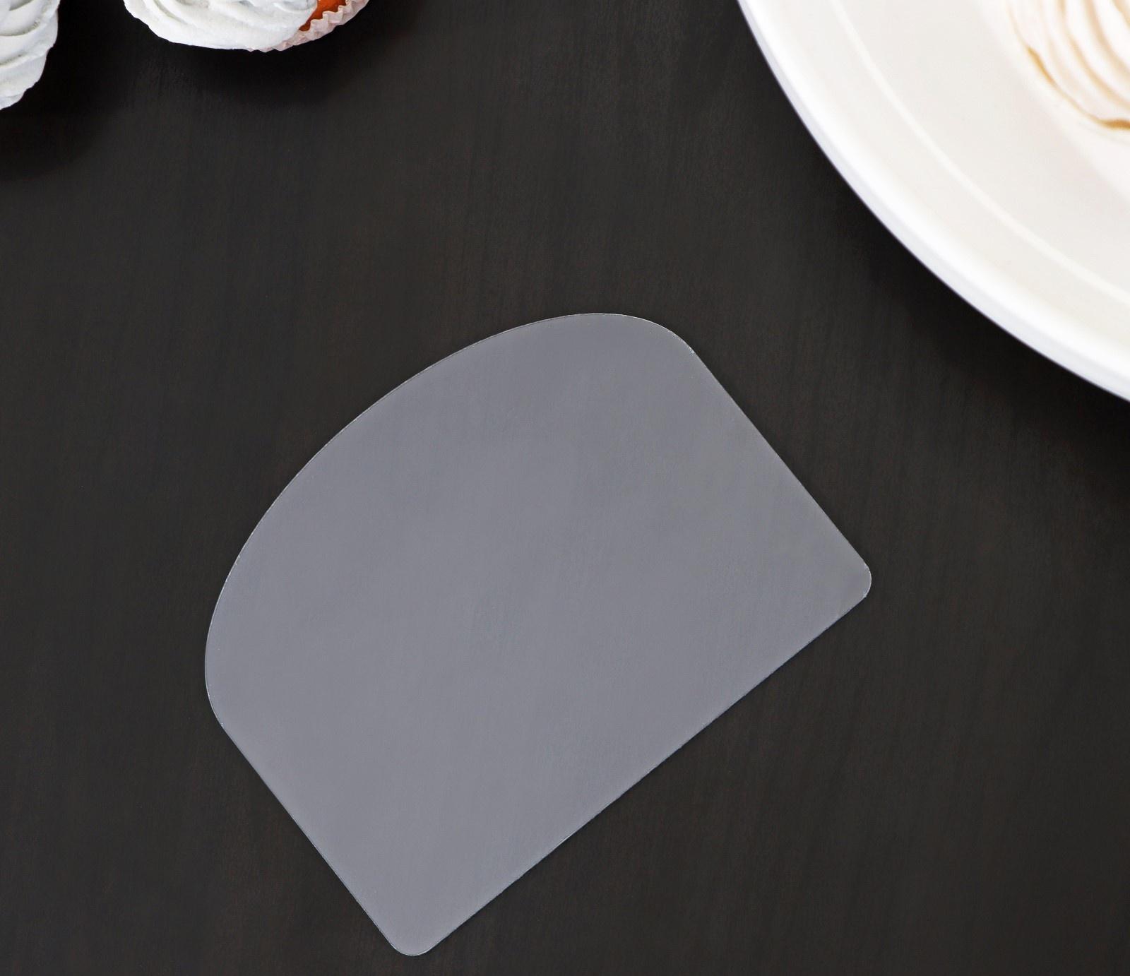 Шпатель кондитерский для выравнивания из оргстекла, 10×13×0,1 см, цвет прозрачный