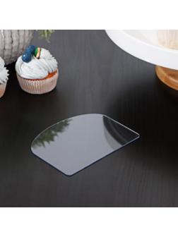 Шпатель кондитерский для выравнивания из оргстекла, 10×13×0,1 см, цвет прозрачный