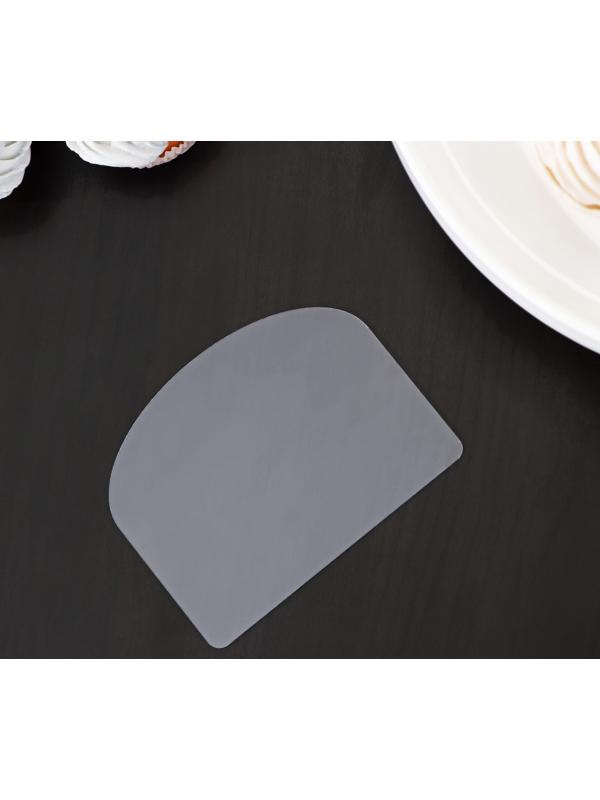 Шпатель кондитерский для выравнивания из оргстекла, 10×13×0,1 см, цвет прозрачный