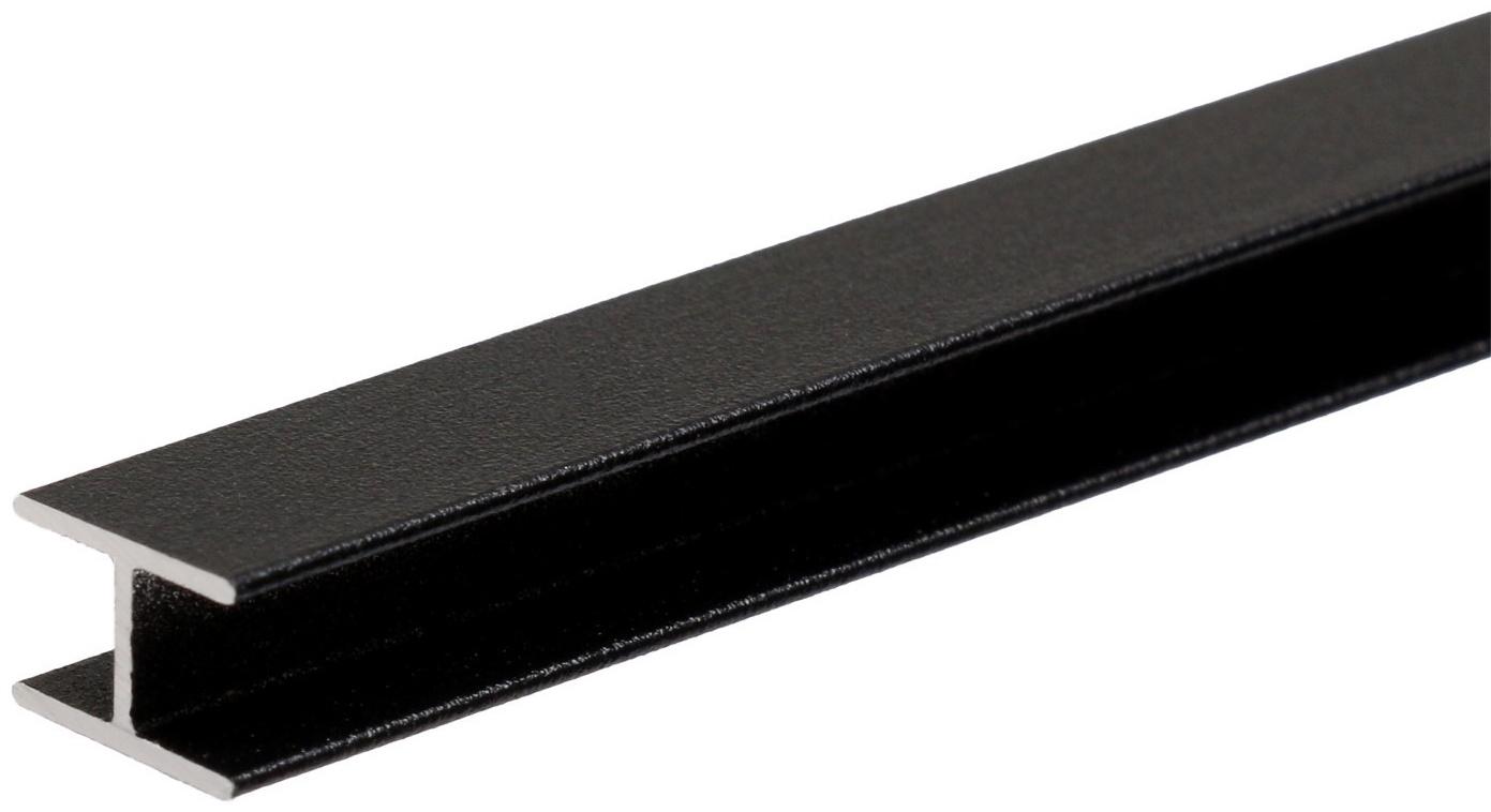 Щелевая планка для стеновой панели длина 4 мм, черная, 0,6 м