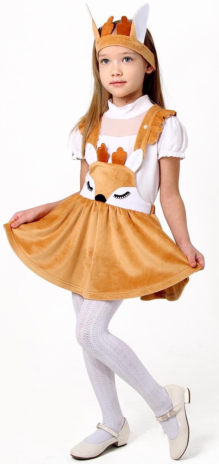 Карнавальный костюм «Оленёнок», плюш, р. 28, рост 98-104 см