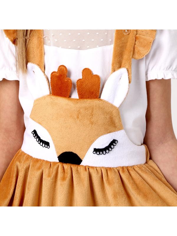 Карнавальный костюм «Оленёнок», плюш, р. 28, рост 98-104 см