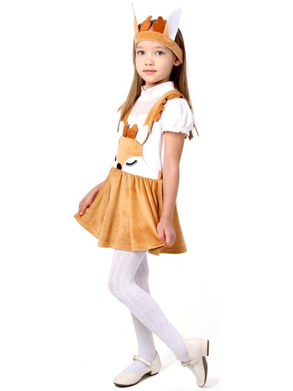 Карнавальный костюм «Оленёнок», плюш, р. 28, рост 98-104 см