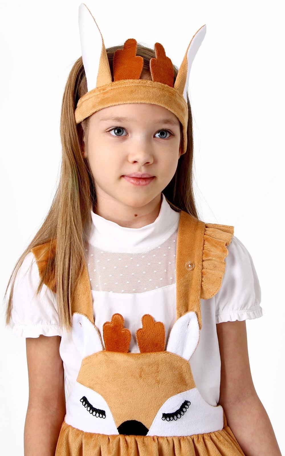 Карнавальный костюм «Оленёнок», плюш, р. 30, рост 110-116 см
