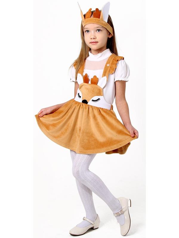 Карнавальный костюм «Оленёнок», плюш, р. 30, рост 110-116 см