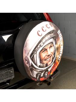 Чехол запасного колеса Skyway «Поехали», R15, диаметр 67 см, экокожа, полиэстер