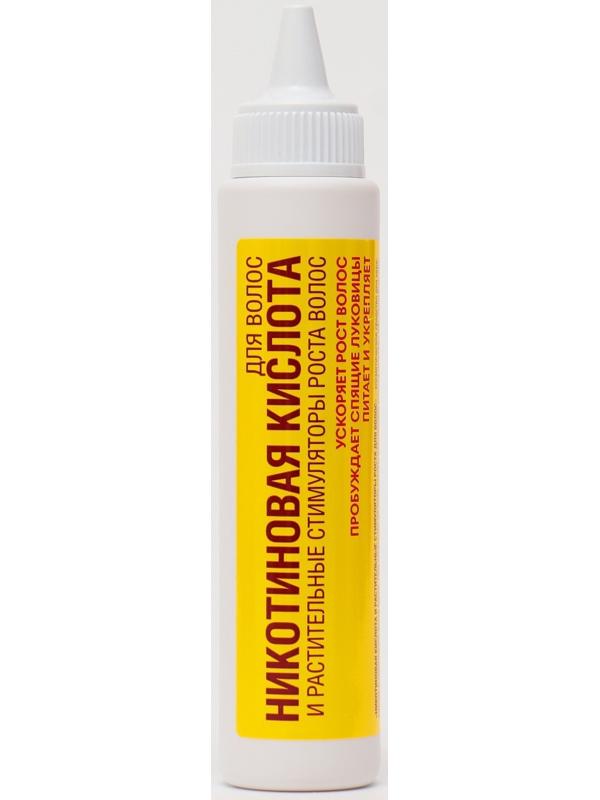 Никотиновая кислота и растительные стимуляторы роста для волос, 65 мл