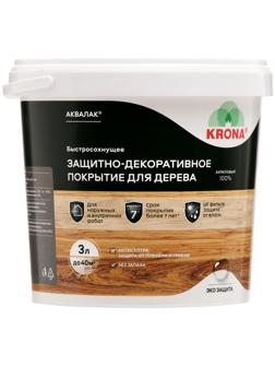 Лак защитно-декоративный для дерева Аквалак 