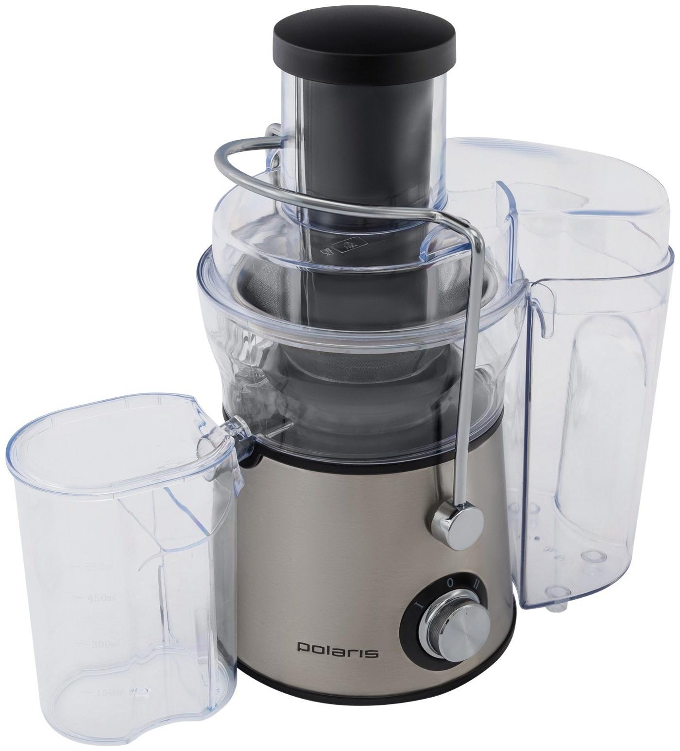 Соковыжималка Polaris PEA 1142A, центробежная, 1100 Вт, 0.5/1.4 л, 21000 об/мин, серебристая