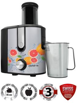 Соковыжималка Polaris PEA 1241A, центробежная, 1200 Вт, 1.1/2.7 л, 21000 об/мин, серебристая