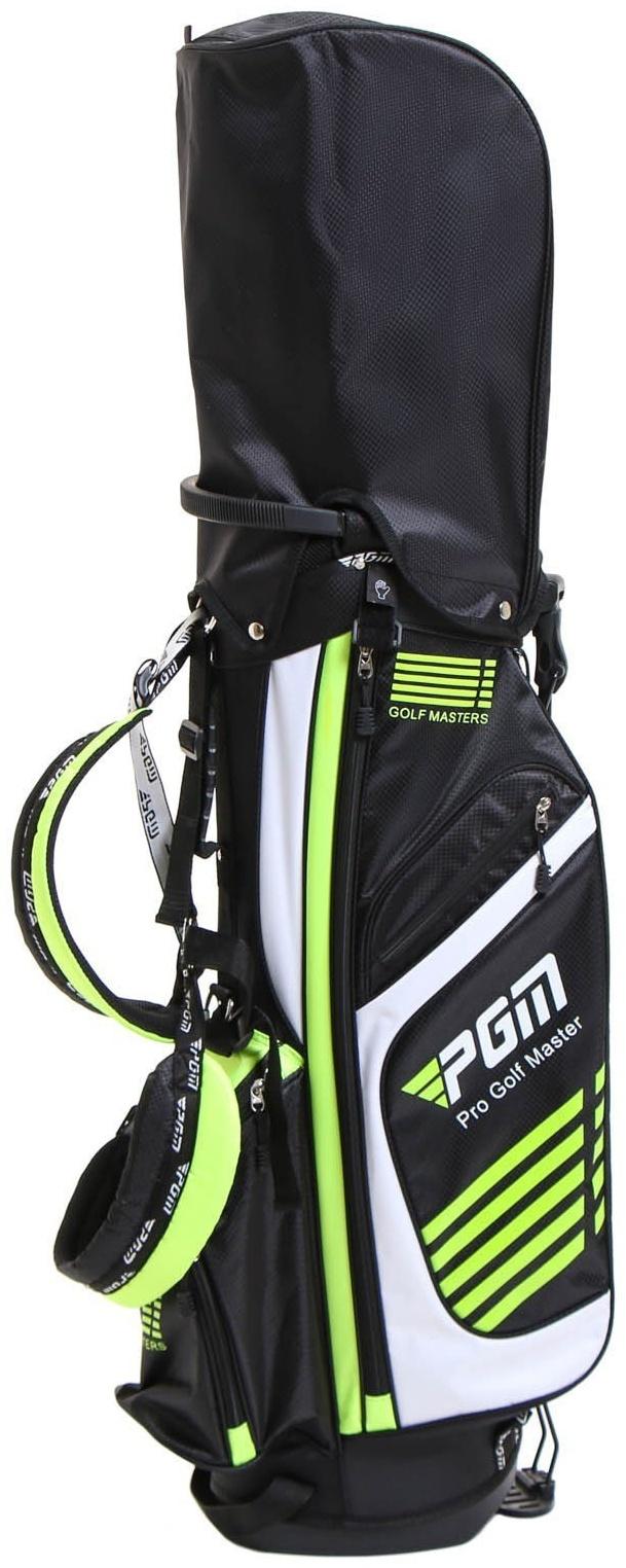Сумка для гольфа PGM GOLF MASTERS, 14 отверстий 21х26 см, с подставкой, зелёная