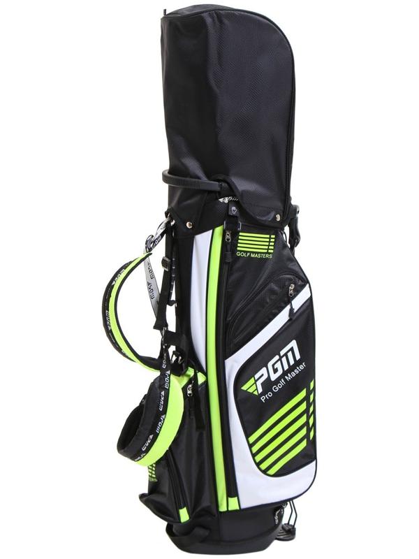 Сумка для гольфа PGM GOLF MASTERS, 14 отверстий 21х26 см, с подставкой, зелёная