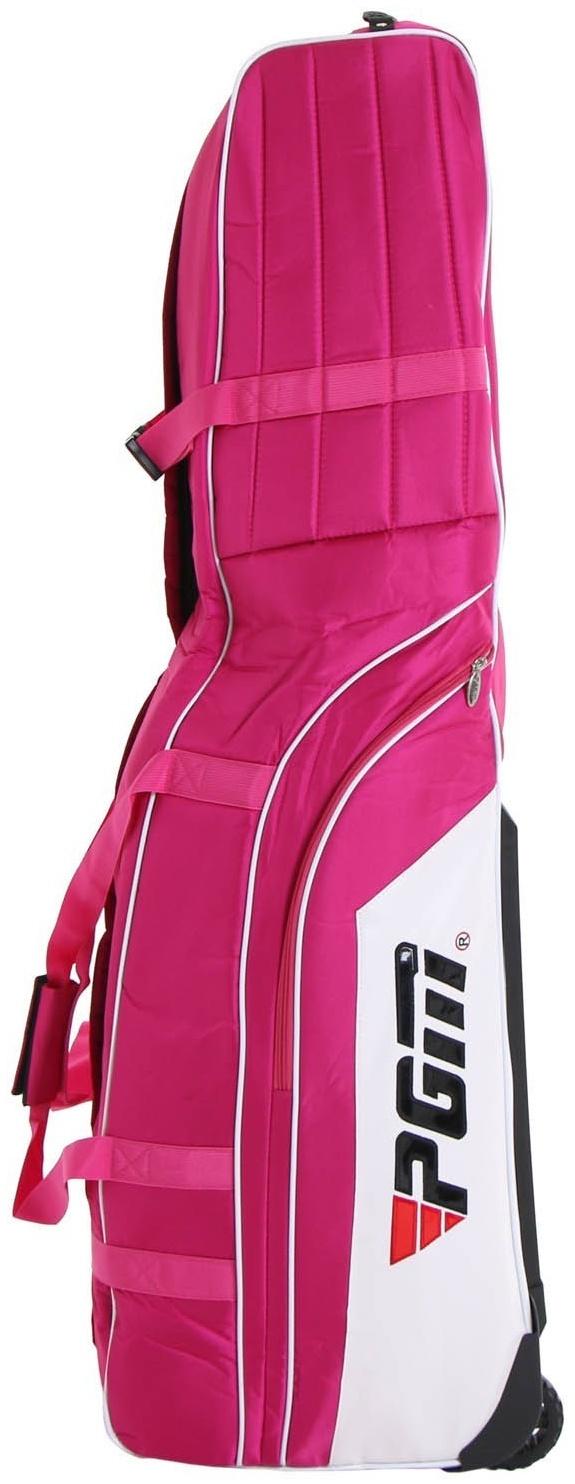 Сумка для гольфа, на колесиках, 131 х 36 х 42 см, розовая
