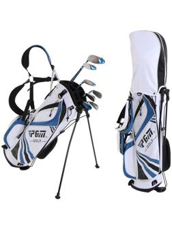 Сумка для гольфа PGM, детская, для 13 клюшек, 3 отверстия 24х18 см, нейлон, синяя