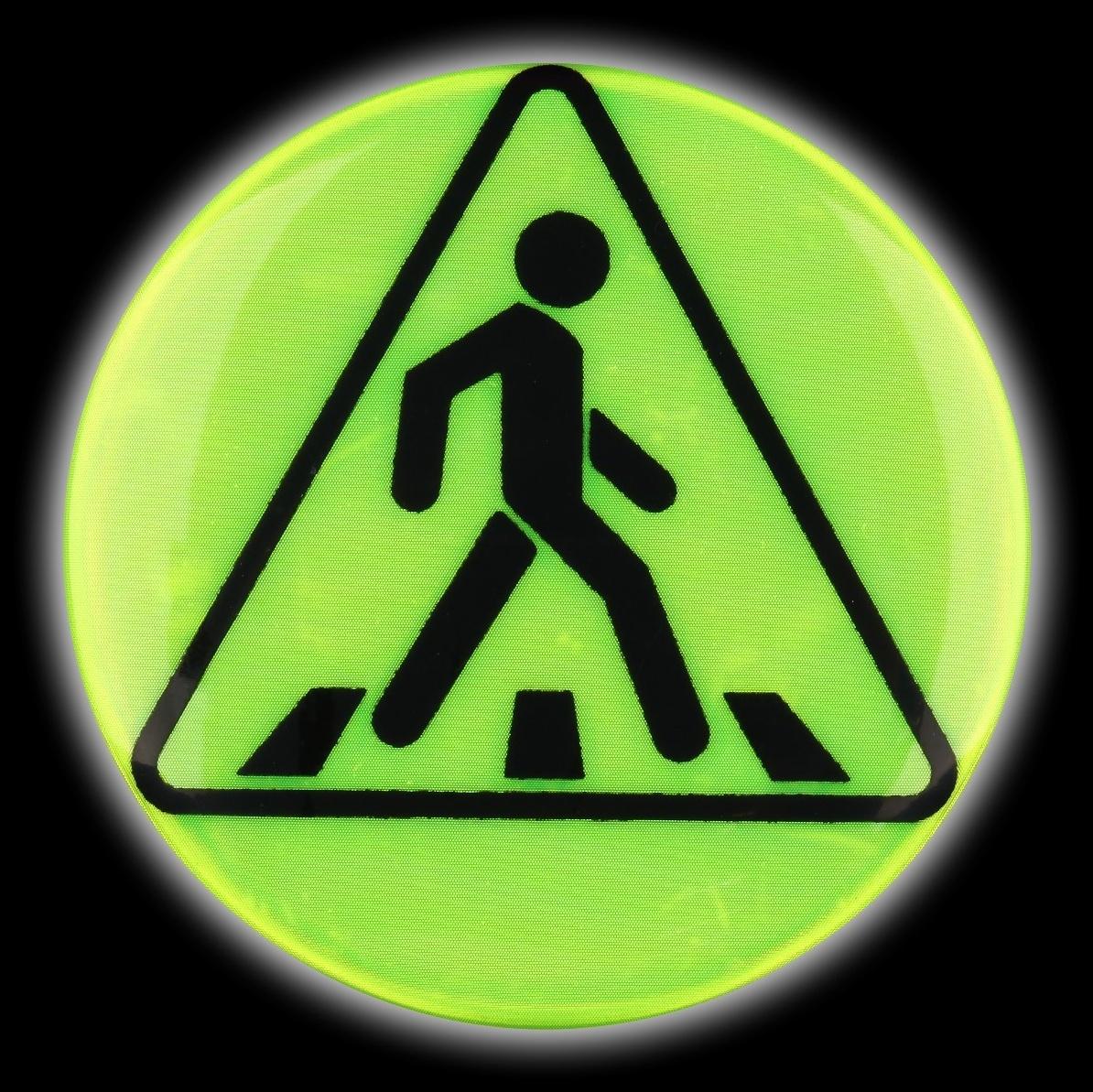 Светоотражающий значок «Пешеходный переход», d = 5,8 см, цвет МИКС