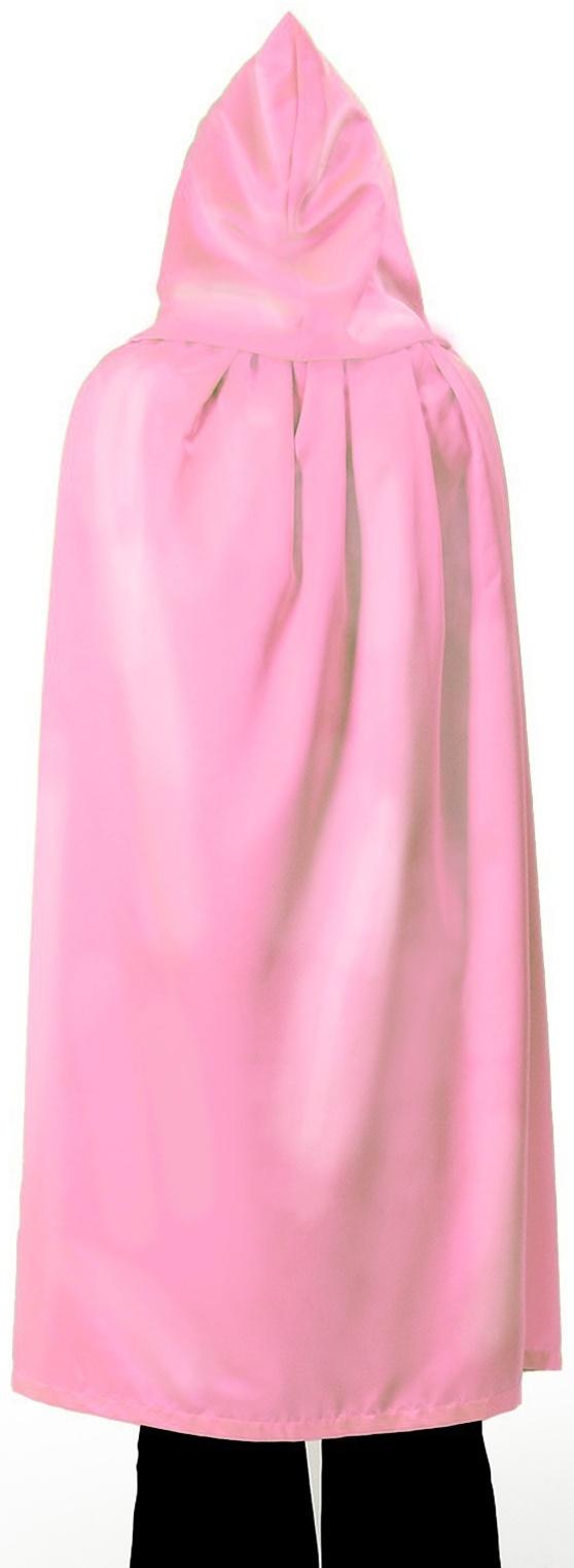 Карнавальный плащ взрослый, атлас, цвет розовый, длина 120см