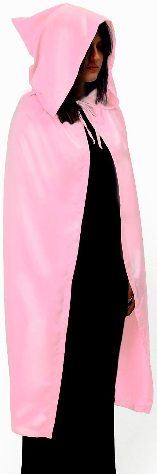 Карнавальный плащ взрослый, атлас, цвет розовый, длина 120см