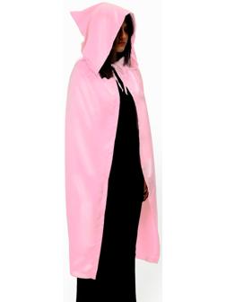Карнавальный плащ взрослый, атлас, цвет розовый, длина 120см