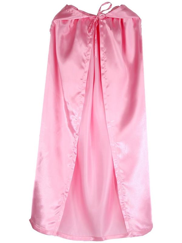 Карнавальный плащ взрослый, атлас, цвет розовый, длина 120см