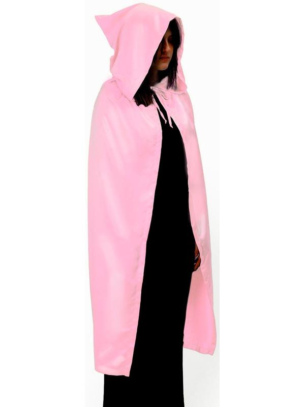 Карнавальный плащ взрослый, атлас, цвет розовый, длина 120см