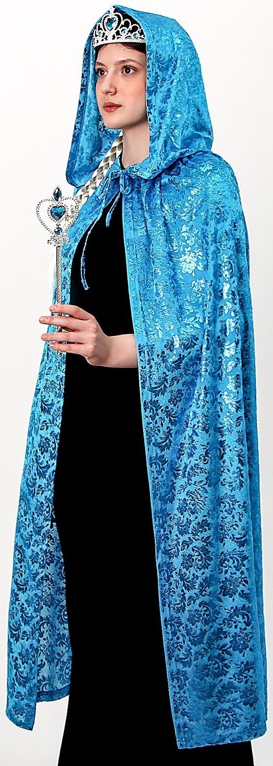 Карнавальный набор взрослый, плюш, цвет голубой с узором