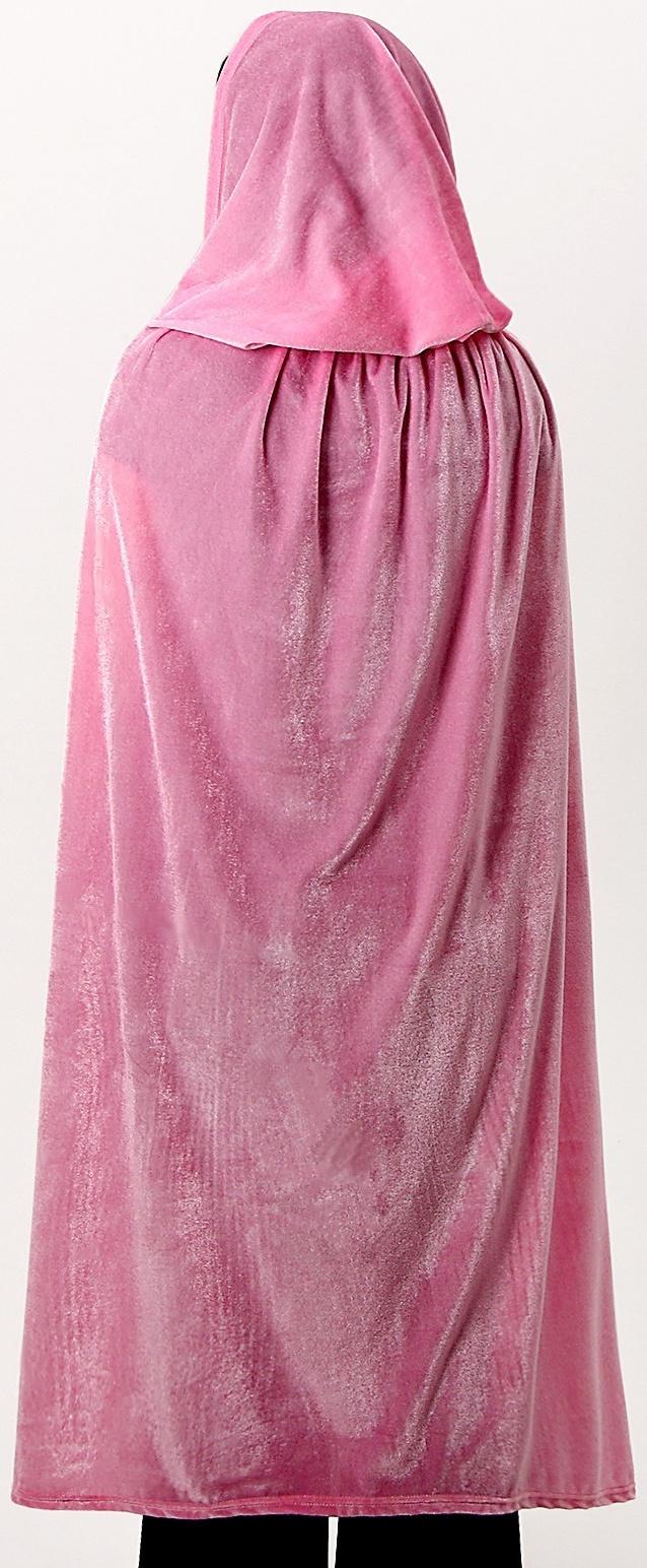 Карнавальный плащ взрослый, плюш, цвет розовый, длина 115 см