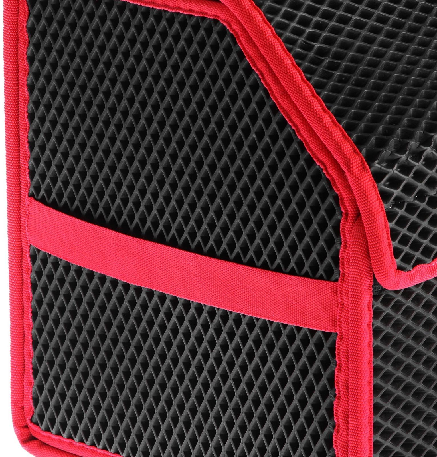 Органайзер саквояж в багажник автомобиля, из EVA-материала, 30 см, красный кант