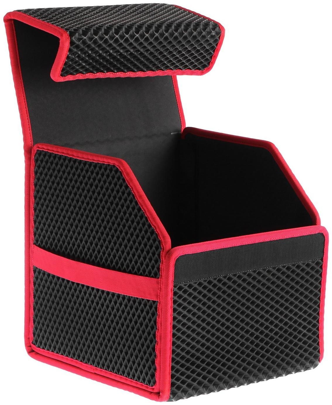 Органайзер саквояж в багажник автомобиля, из EVA-материала, 30 см, красный кант