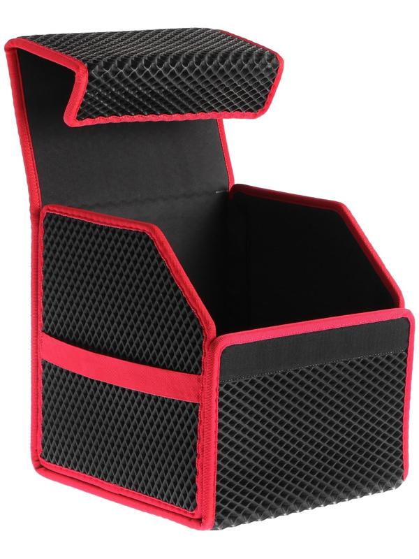 Органайзер саквояж в багажник автомобиля, из EVA-материала, 30 см, красный кант