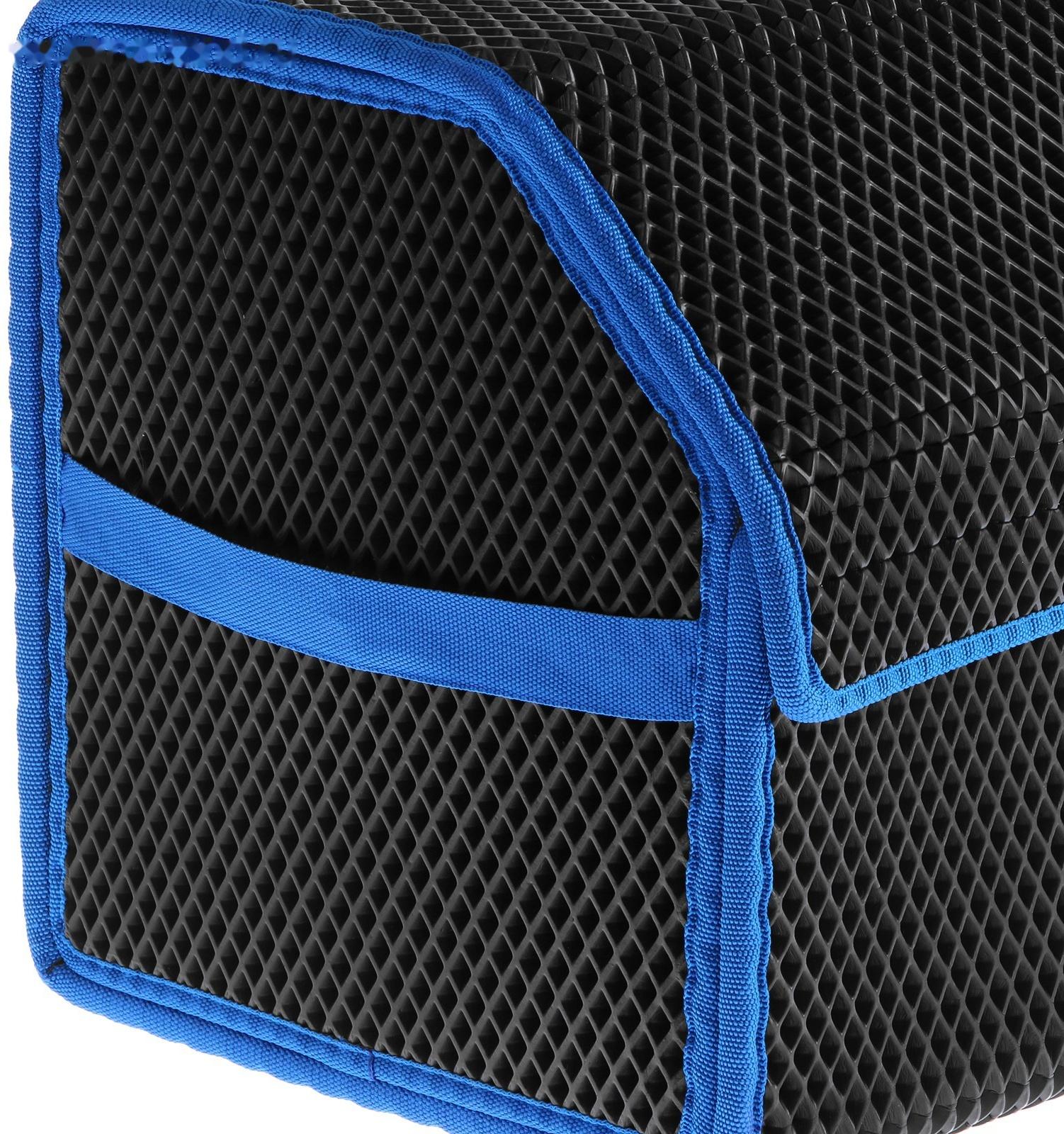 Органайзер саквояж в багажник автомобиля, из EVA-материала, 70 см, синий кант