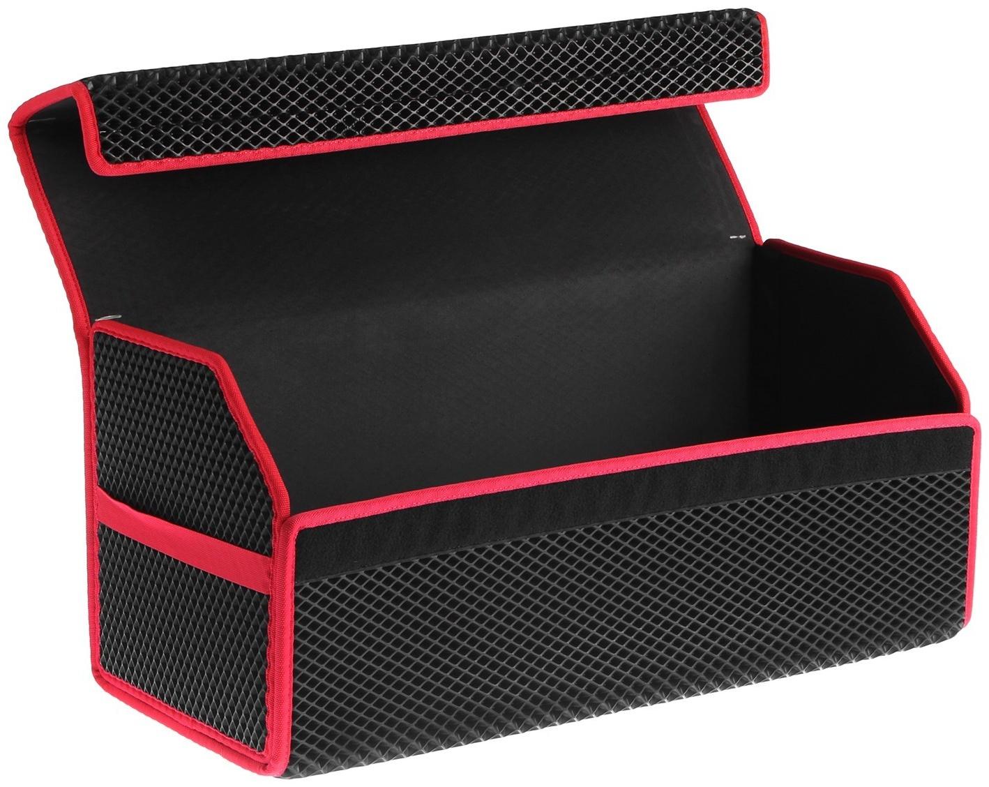 Органайзер саквояж в багажник автомобиля, из EVA-материала, 70 см, красный кант