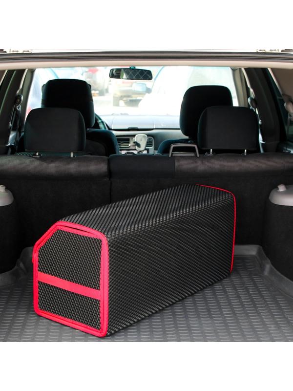 Органайзер саквояж в багажник автомобиля, из EVA-материала, 70 см, красный кант