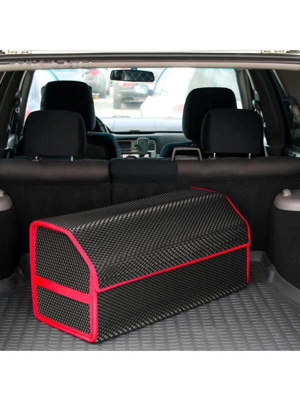 Органайзер саквояж в багажник автомобиля, из EVA-материала, 70 см, красный кант