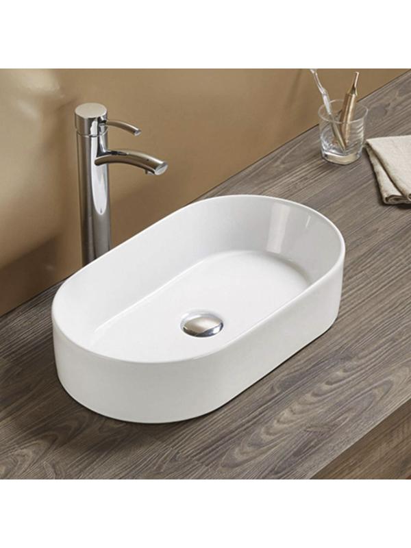 Раковина Azario AZ-78330D, накладная, 60х38х13 см, фаянс, цвет белый