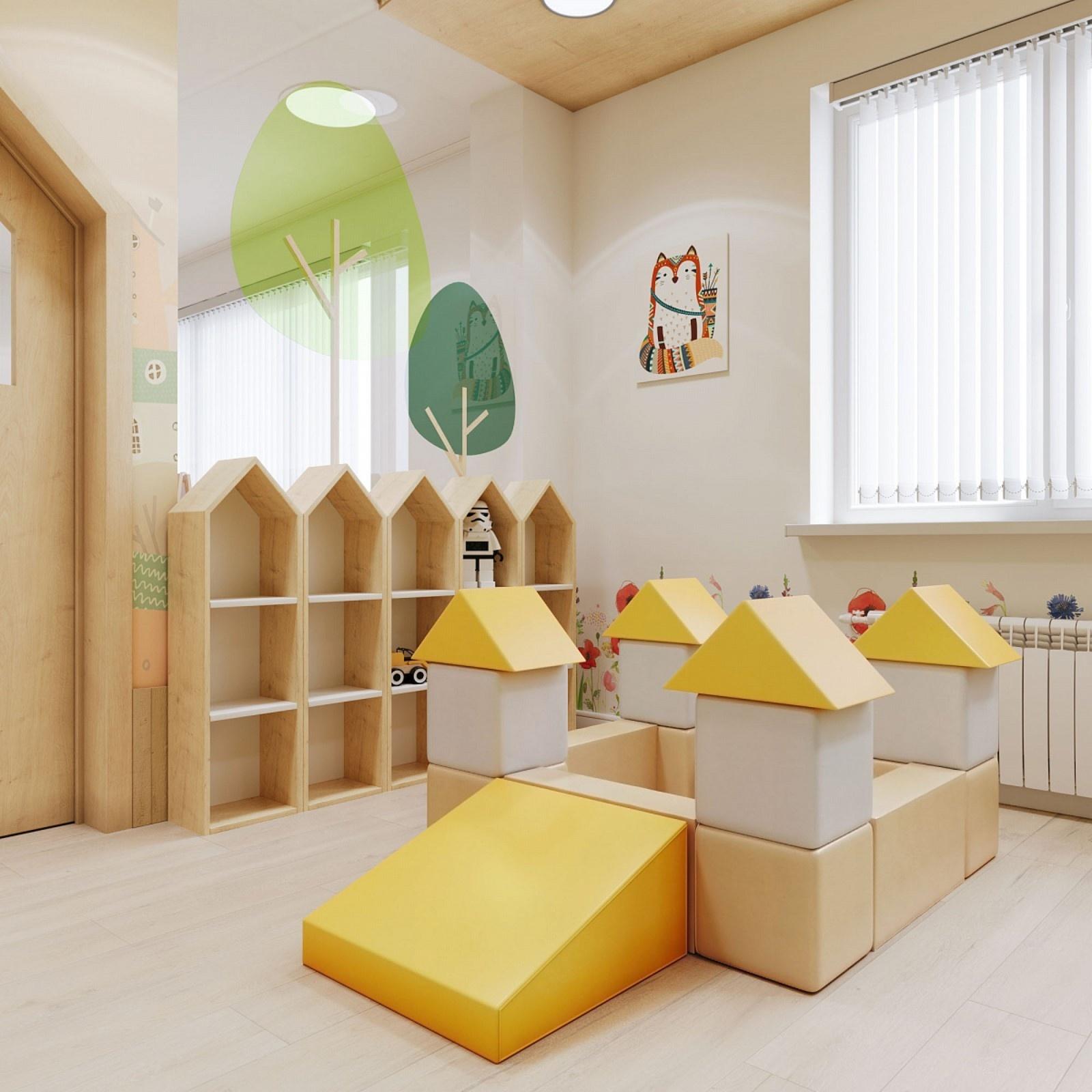 Мягкий игровой комплекс «Крепость», пастельные цвета