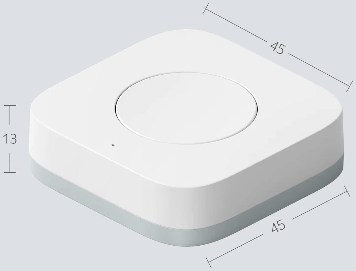 Беспроводная кнопка Яндекс YNDX-00524, Zigbee, CR2032, умный дом с Алисой, белая