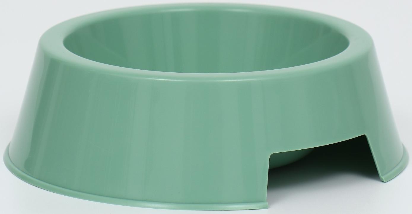 Миска пластиковая 17 х 17 х 5 см, 400 мл, оливковая