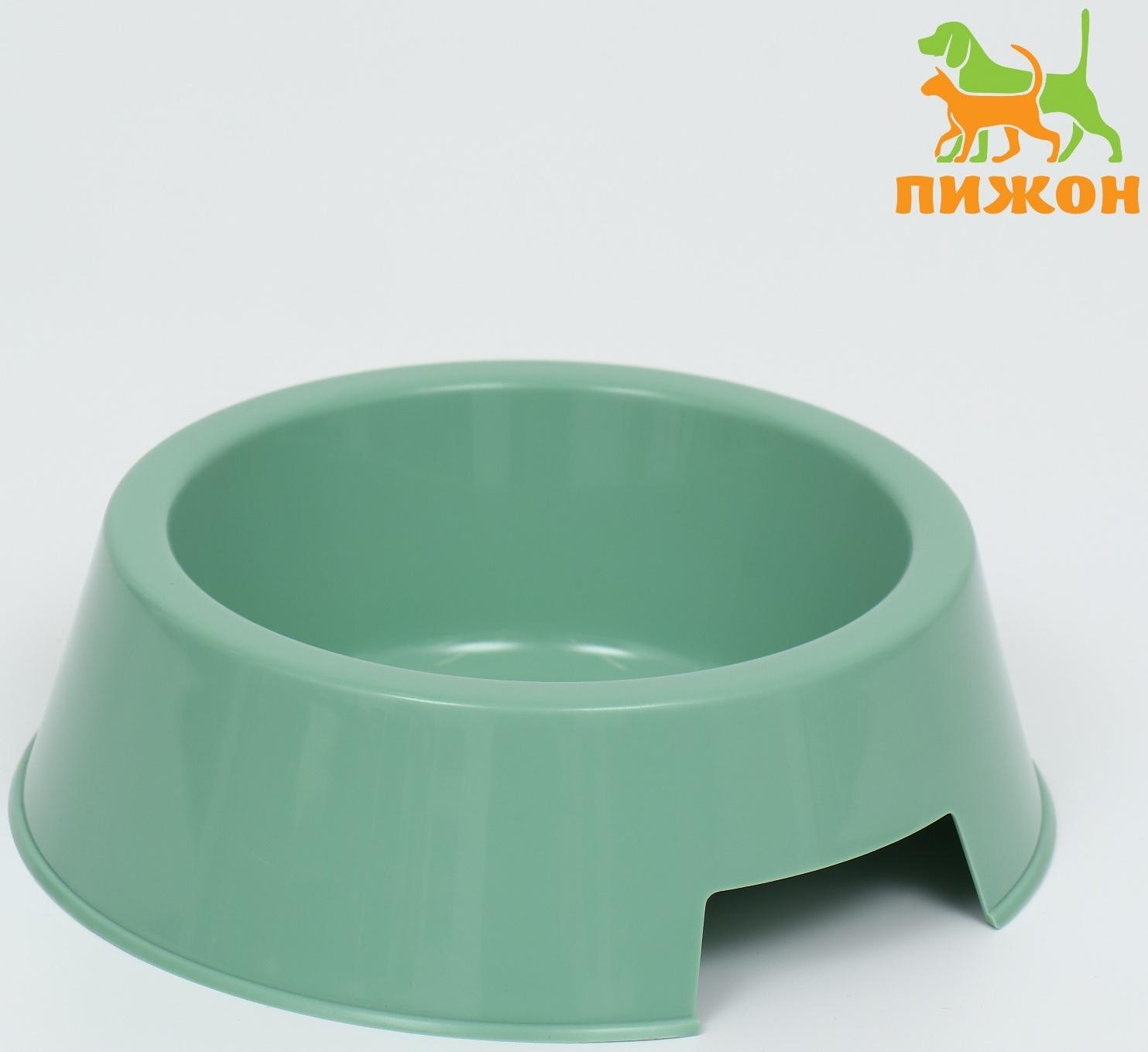 Миска пластиковая 17 х 17 х 5 см, 400 мл, оливковая