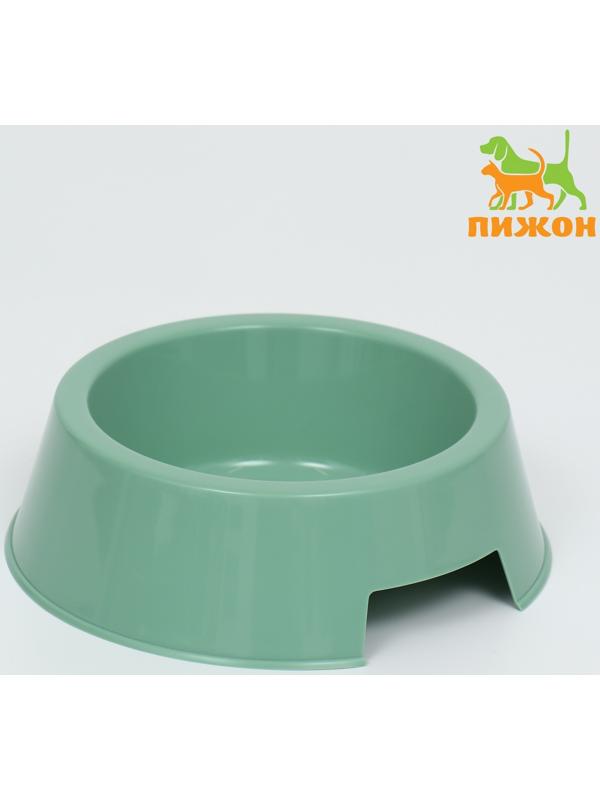 Миска пластиковая 17 х 17 х 5 см, 400 мл, оливковая