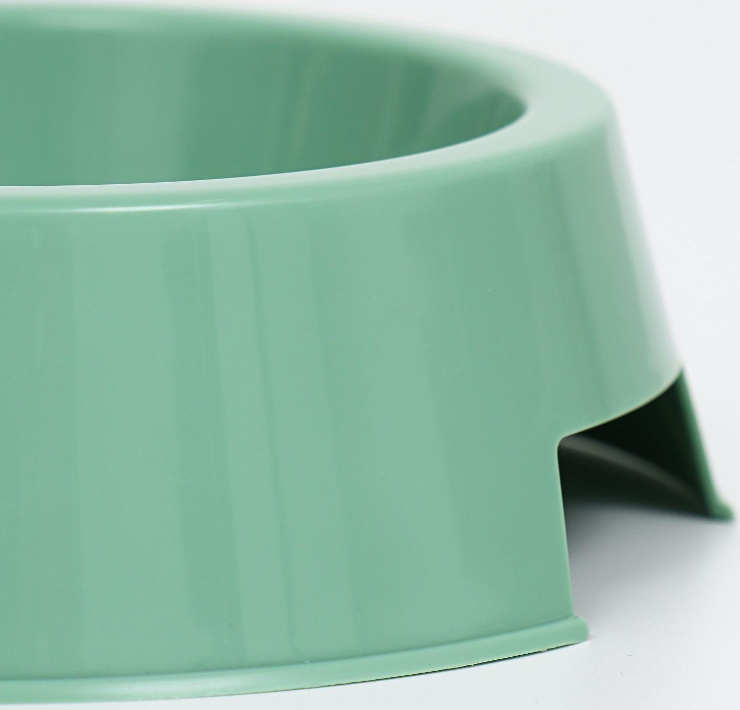 Миска пластиковая двойная 29,5 х 16,5 х 5 см, оливковая