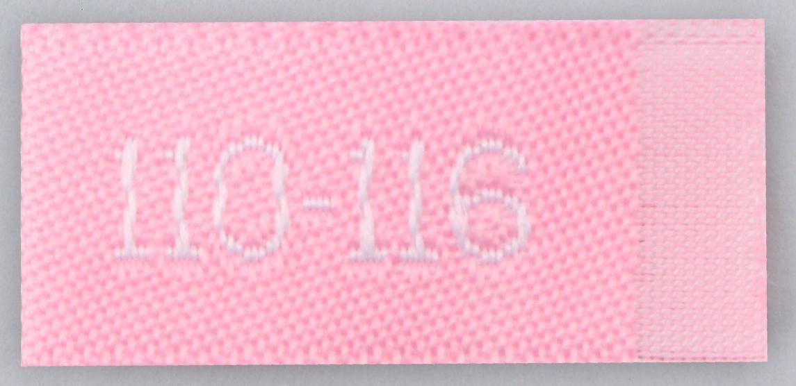Нашивка текстильная «110-116», 5 х 1.1 см, цвет розовый