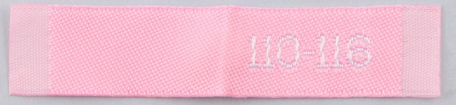 Нашивка текстильная «110-116», 5 х 1.1 см, цвет розовый