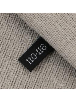 Нашивка текстильная «110-116», 5 х 1.1 см, цвет чёрный